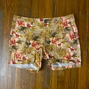 Goodfellow & Co. Floral Linen Shorts Size 40